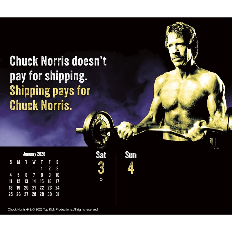 Chuck Norris 2026 Box Calendar