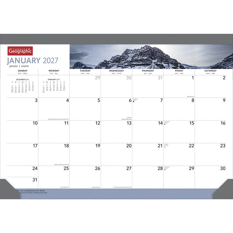 Canadian Geographic 2027 Desk Pad Calendar