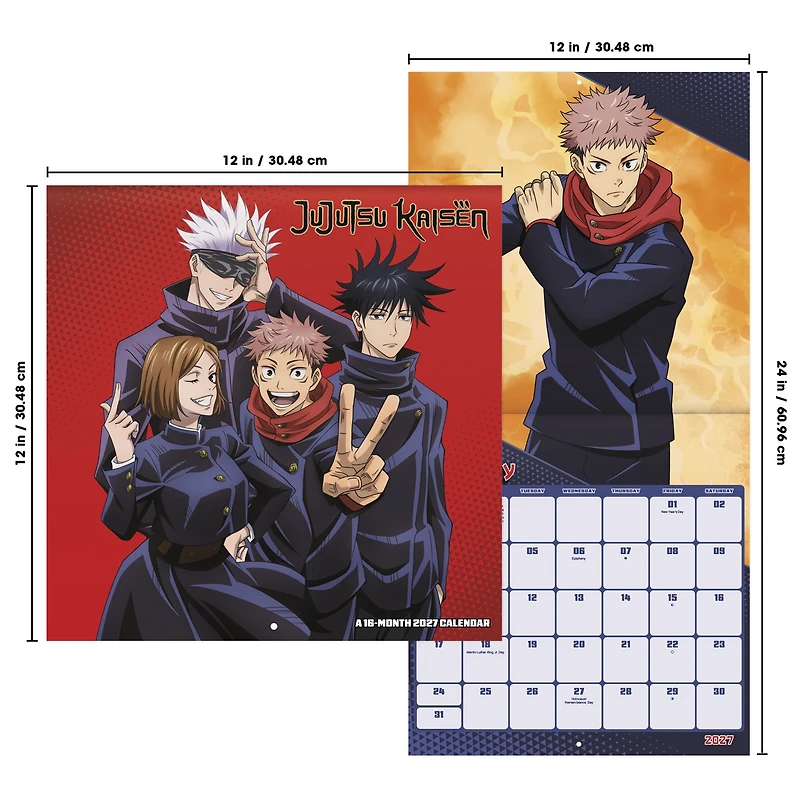 Jujutsu Kaisen 2027 Wall Calendar - Online Only