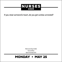 Nurses 2026 Box Calendar