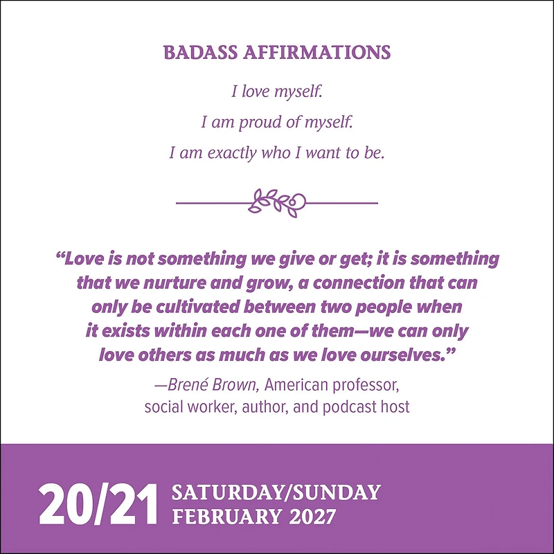 Badass Affirmations 2027 Box Calendar - Online Only
