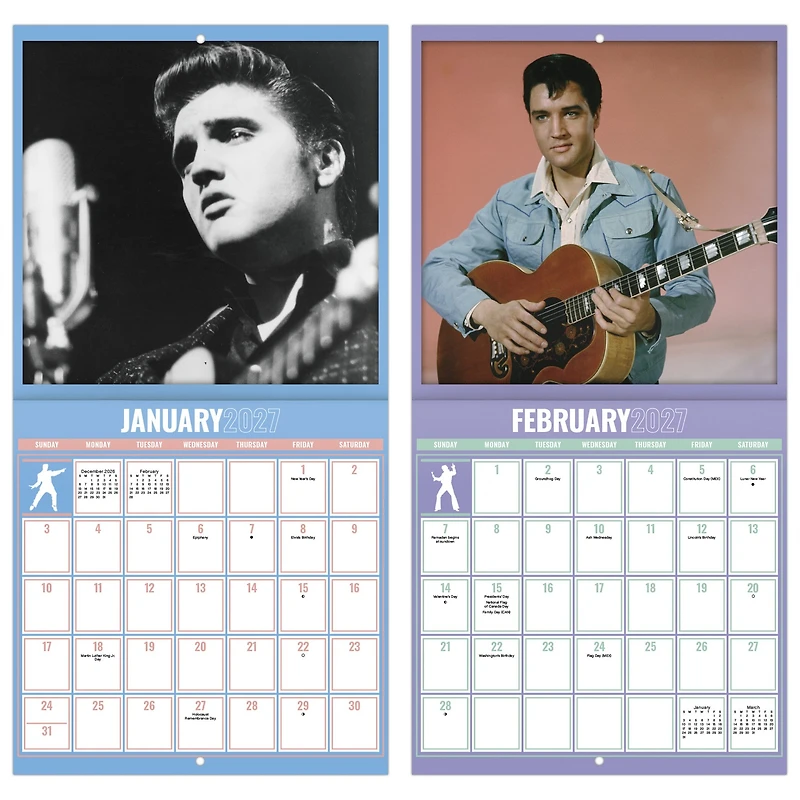 Elvis Presley 2027 Mini Calendar