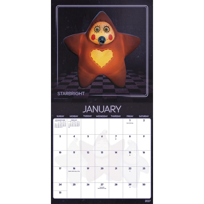 Five Nights at Freddy's Secret of the Mimic 2027 Wall Calendar