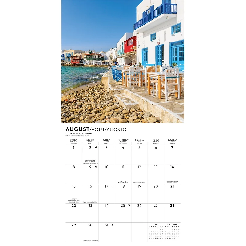 Greek Isles 2027 Mini Calendar