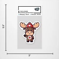 Cute Moose Vinyl Sticker