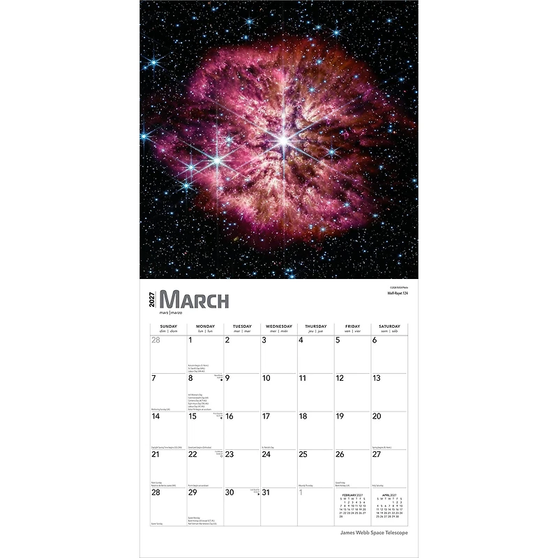 James Webb Space Telescope 2027 Wall Calendar