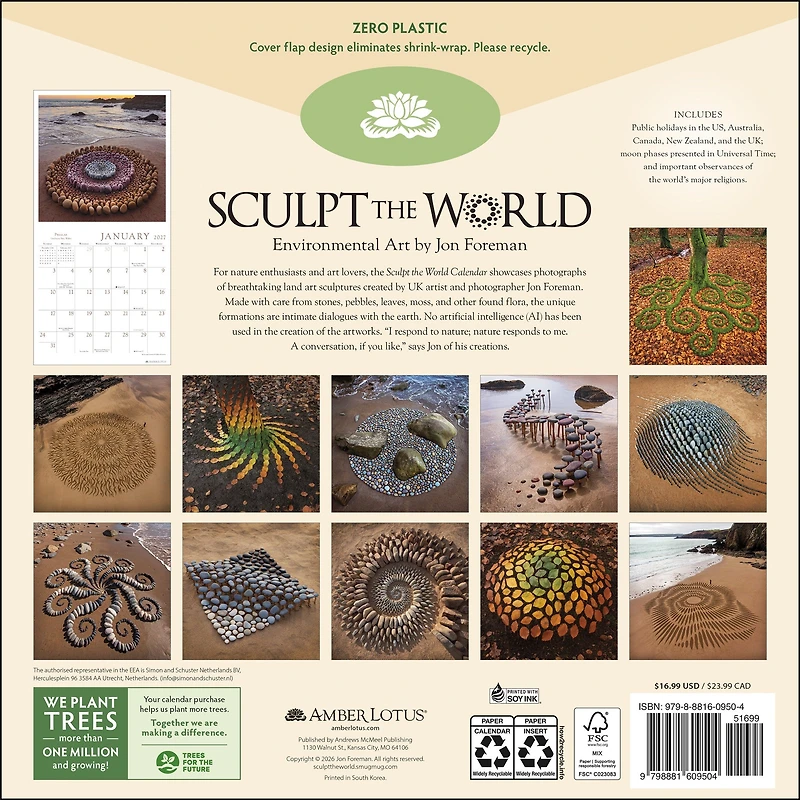 Sculpt the World 2027 Wall Calendar