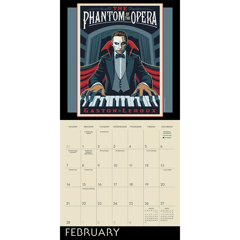 Classic Illustrated Tales: Mysteries & Monsters 2027 Wall Calendar - Online Only