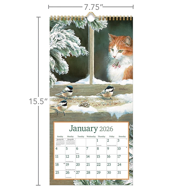 Cats In The Country 2026 Slim Calendar - Online Only