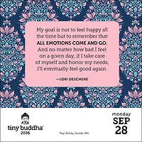 Tiny Buddha 2026 Box Calendar