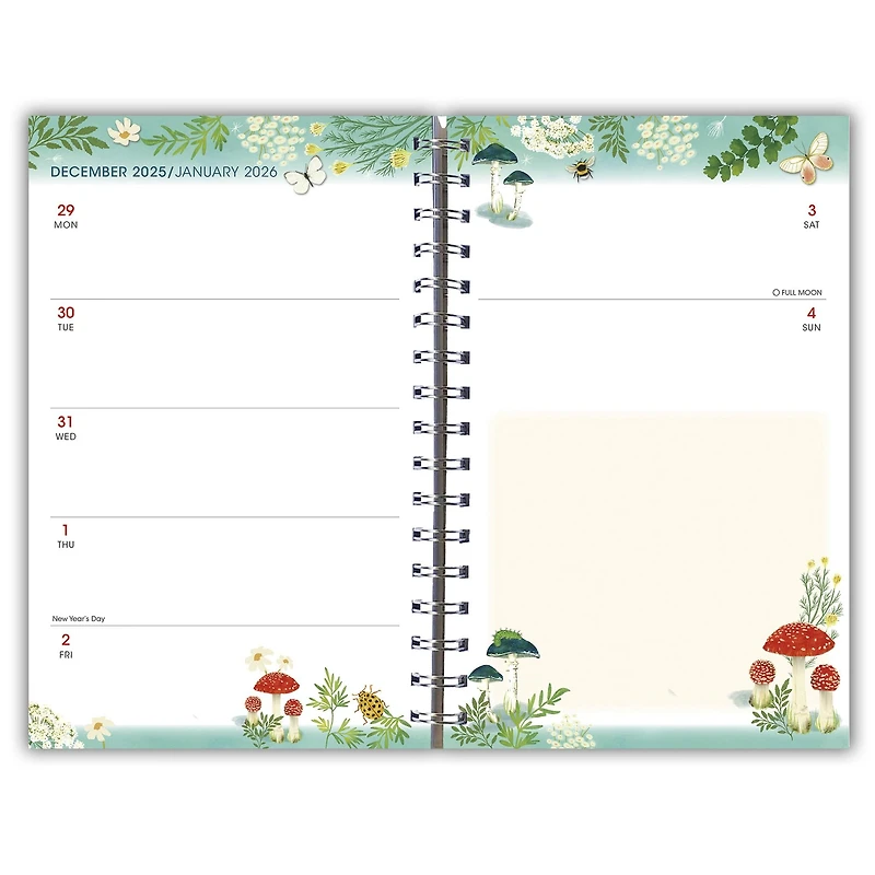 Designer Mushroom Garden 2025-2026 Engagement Calendar