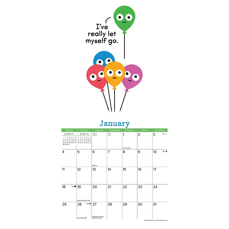 Art Of David Olenick 2026 Mini Calendar - Online Only