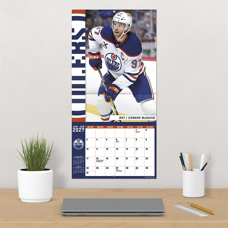 NHL Edmonton Oilers 2027 Wall Calendar