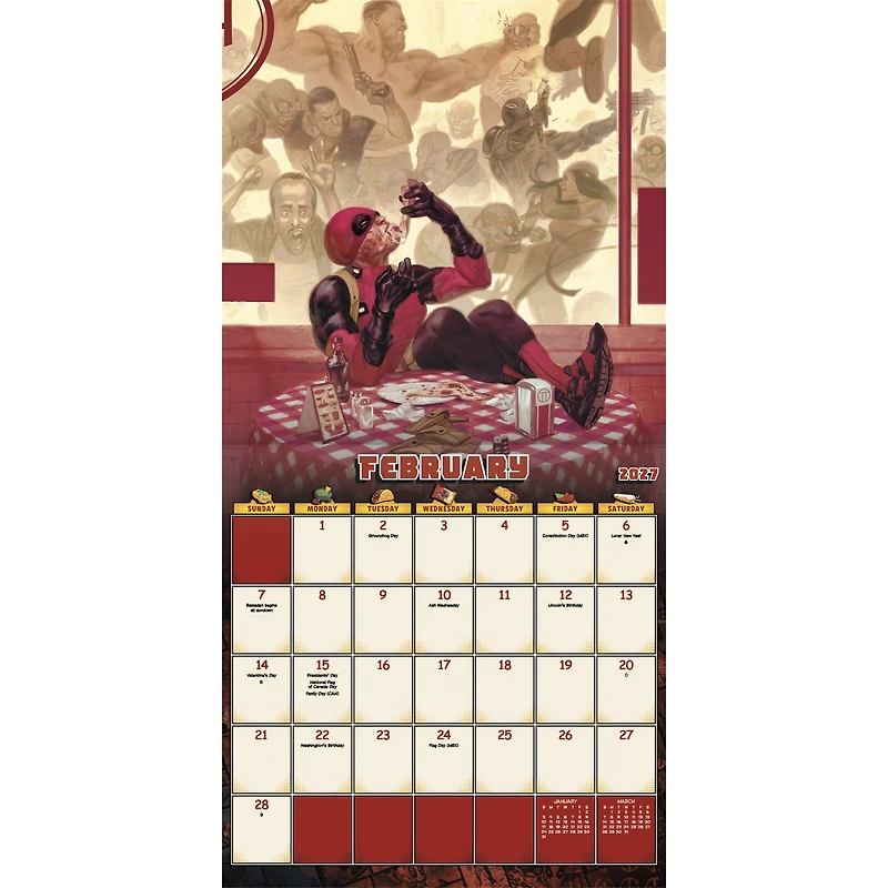 Deadpool 2027 Wall Calendar