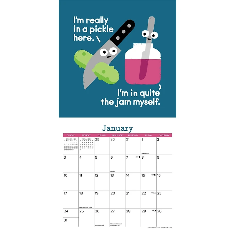 The Art of David Olenick 2027 Mini Calendar - Online Only