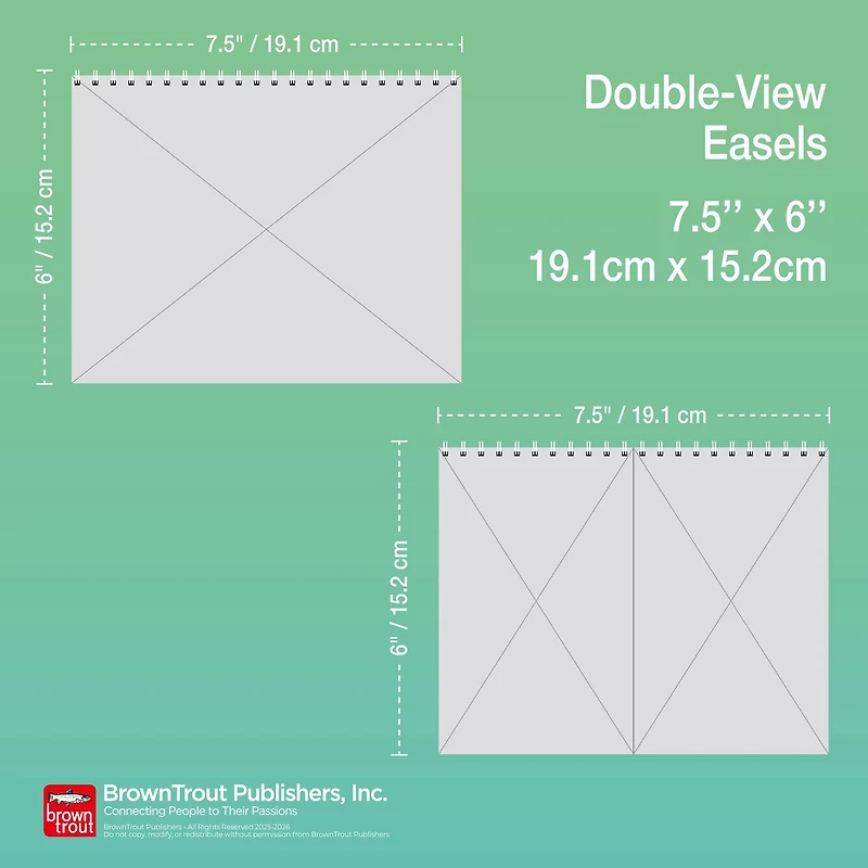 Horse Lovers 2026 Double View Easel Calendar - Online Only