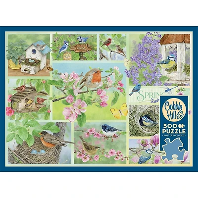 Garden Birds in Spring 500 Piece Puzzle - Online Only