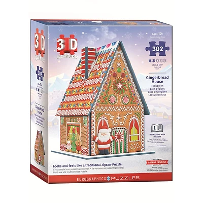 Gingerbread House 3D Puzzle  302 Pieces