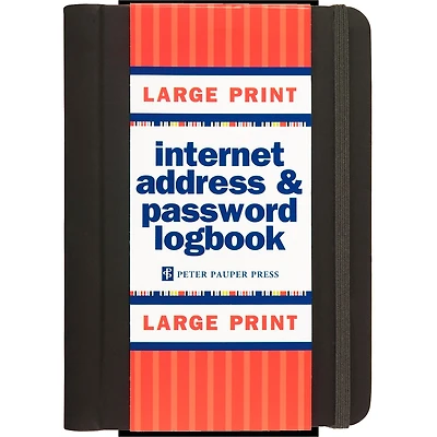 Internet Log Book Large Print Black - Online Only
