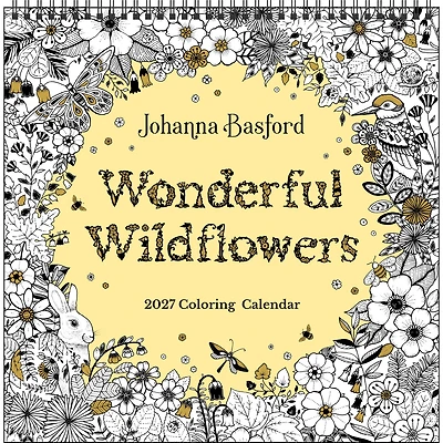 Johanna Basford Wonderful Wildflowers 2027 Coloring Wall Calendar