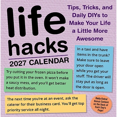 Life Hacks 2027 Box Calendar