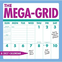 Mega Grid 2027 Wall Calendar