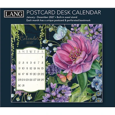 Midnight Garden Postcard 2027 Easel Calendar - Online Only