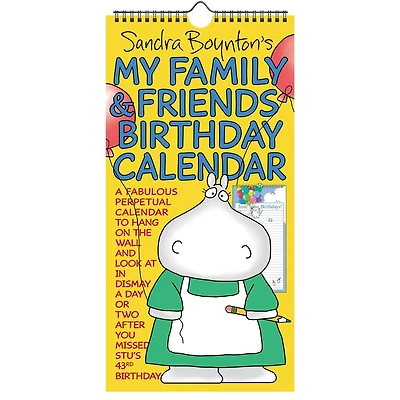 My Family and Friends Birthday (Undated) Slim Calendar