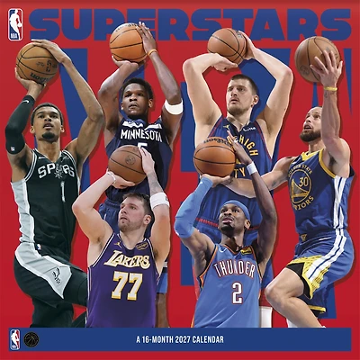 NBA Superstars 2027 Wall Calendar