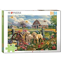 Puppy Spring 48 Piece Puzzle