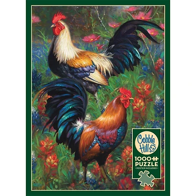 Roosters 1000 Piece Puzzle - Online Only