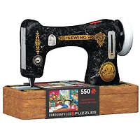 Sewing Machine Shaped Tin 550 Piece Puzzle