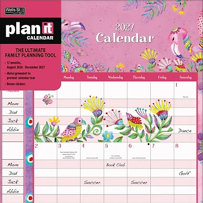 Simply Grateful Plan-It 2027 Wall Calendar - Online Only