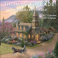 Thomas Kinkade Gardens of Grace with Scripture 2027 Wall Calendar