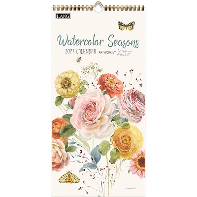 Watercolor Seasons 2027 Slim Calendar - Online Only