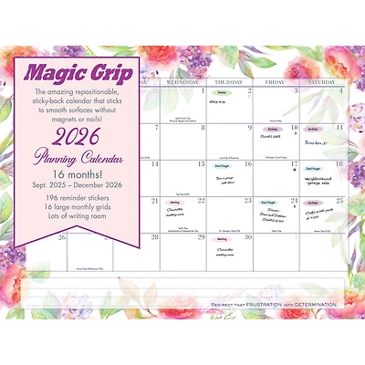 Watercolour Super Jumbo Magic Grip 2025-2026 Exclusive Wall Calendar