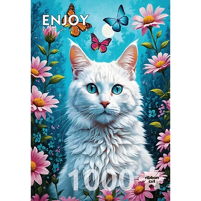 White Cat 1000 Piece Puzzle - Online Only