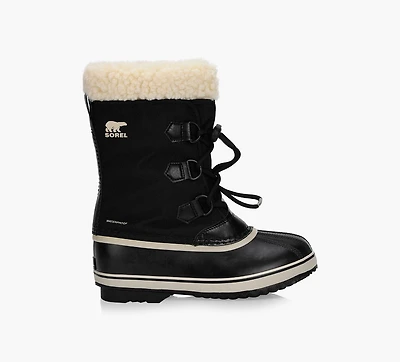 SOREL | YOOT PAC™ BOTTES EN NYLON IMPERMÉABLES NOIR GRAND ENFANT GARCON