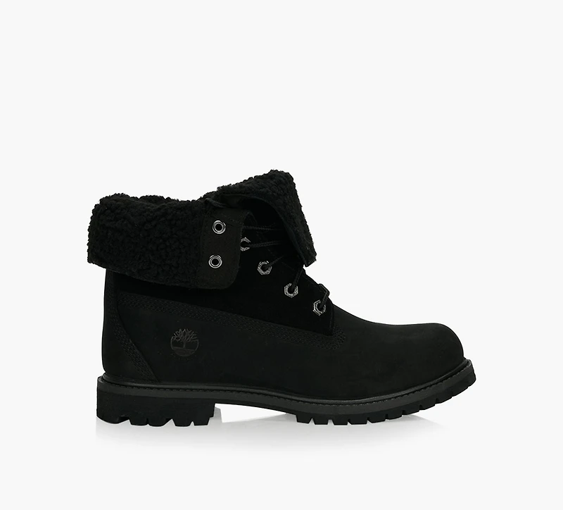 TIMBERLAND | BOTTE AUTHENTICS IMPERMÉABLE À REVERS RABATTABLE NOIR FEMMES