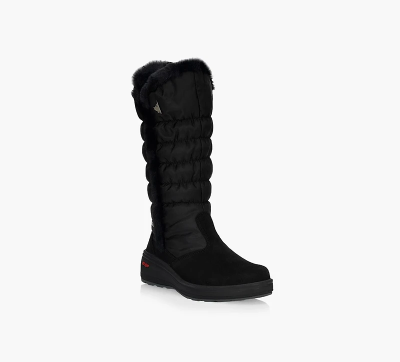 PAJAR | BOTTE HAUTE À FERMETURE ÉCLAIR ET CRAMPONS ANTI-GLACE SIRA NOIR FEMMES