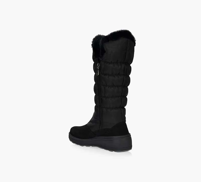 PAJAR | BOTTE HAUTE À FERMETURE ÉCLAIR ET CRAMPONS ANTI-GLACE SIRA NOIR FEMMES
