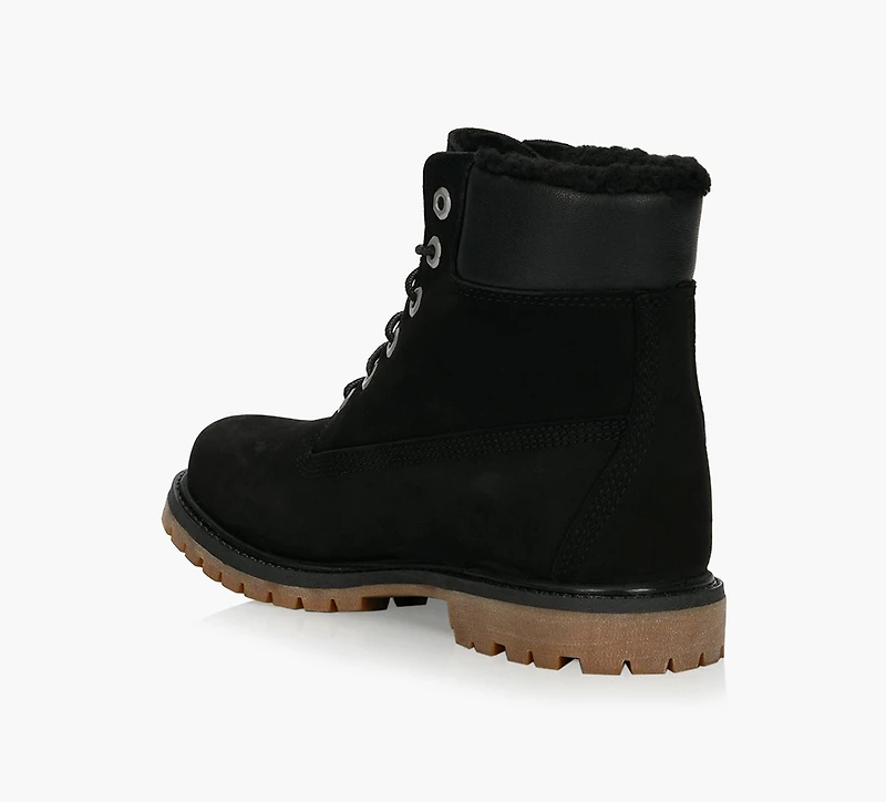 TIMBERLAND | BOTTE IMPERMÉABLE PREMIUM 6-POUCES À DOUBLURE CHAUDE NOIR FEMMES