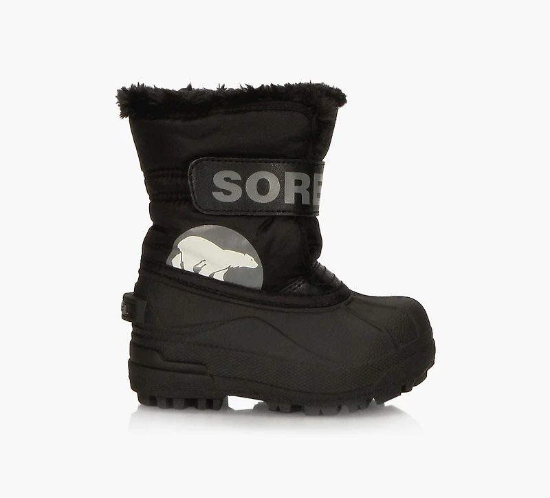 SOREL | SNOW COMMANDER BOTTES ENFANTS NOIR BÉBÉ & BAMBIN GARCON