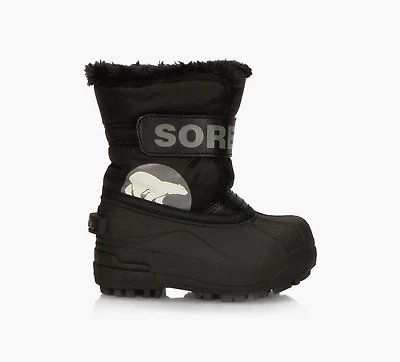 SOREL | SNOW COMMANDER BOTTES ENFANTS NOIR BÉBÉ & BAMBIN GARCON
