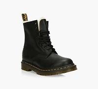 DR. MARTENS | BOTTE 1460 SERENA DOUBLÉE FAUSSE FOURRURE NOIR FEMMES