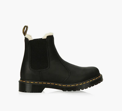 DR. MARTENS | BOTTE 2976 LEONORE DOUBLÉE FAUSSE FOURRURE NOIR FEMMES