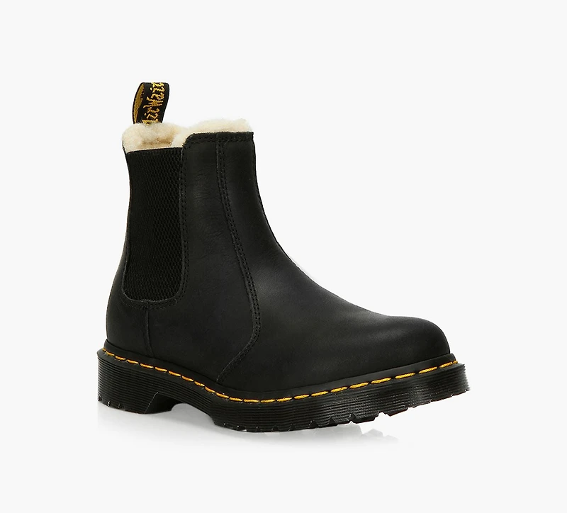 DR. MARTENS | BOTTE 2976 LEONORE DOUBLÉE FAUSSE FOURRURE NOIR FEMMES