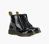 DR. MARTENS | BOTTE 1460 VERNI LAMPER NOIR GRAND ENFANT FILLE