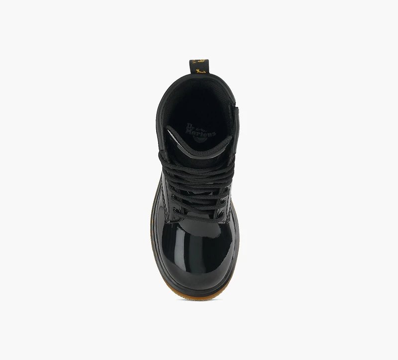 DR. MARTENS | BOTTE 1460 VERNI LAMPER NOIR PETIT ENFANT FILLE