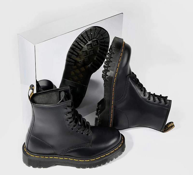DR. MARTENS | BOTTES  À PLATEFORME 1460 BEX NOIR FEMMES